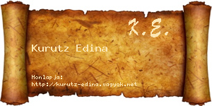 Kurutz Edina névjegykártya
